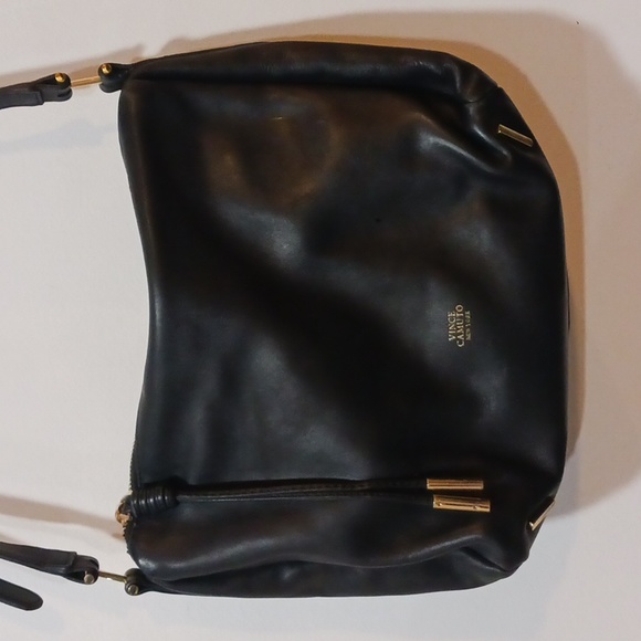 Vince Camuto Bags Vince Camuto Black Soft Leather Crossbody Gold